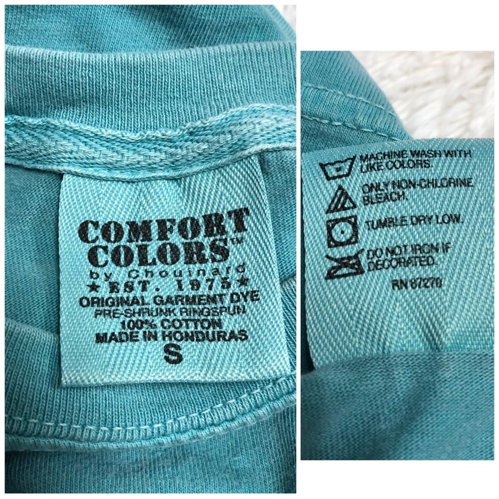 Southern couture teal blue shirt sleeve shirt - Picture 6 of 8